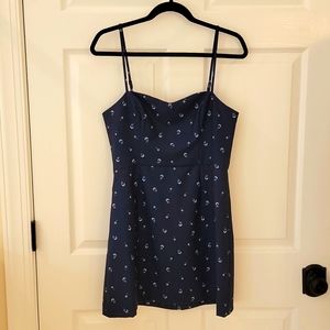 French Connection Whisper navy floral dress, NWOT!